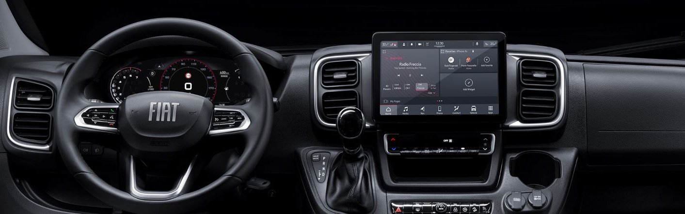 Full view of the cockpit in the new Fiat ducato