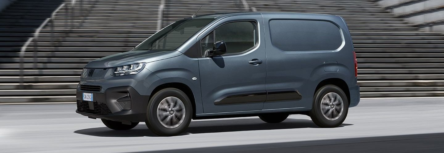 New Fiat Doblo on the move in grey